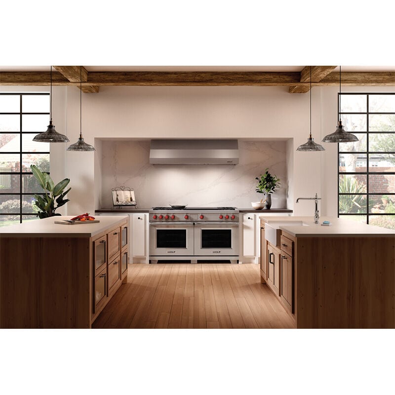 Wolf 60 in. Ducted Canopy Pro Style Style Range Hood with 3 LED Lights - Stainless Steel, , hires