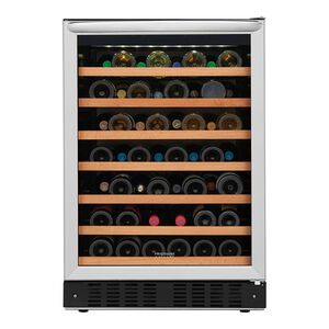 Frigidaire Gallery 24 in. Undercounter Wine Cooler with Single Zone & 52 Bottle Capacity - Stainless Steel, , hires