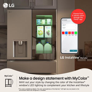 LG 36 in. 28.6 cu. ft. Smart 4-Door French Door Refrigerator with External Ice & Water Dispenser - PrintProof Stainless Steel, , hires