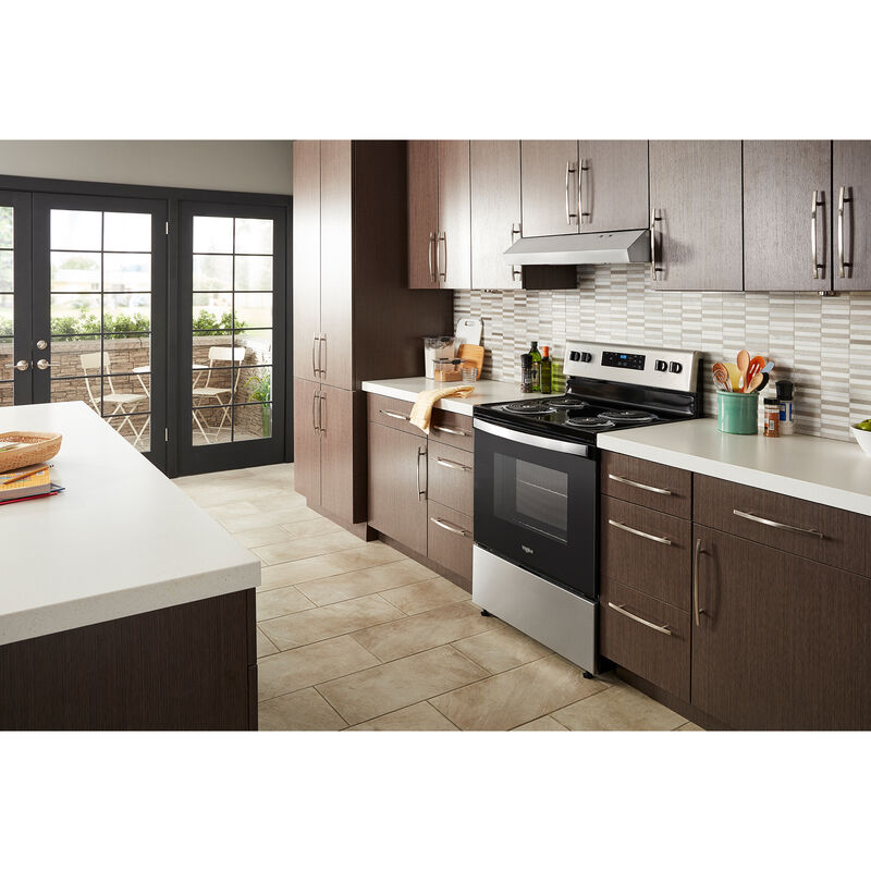 Whirlpool 30 in. 4.8 cu. ft. Electric Range with Coil Burners - Stainless Steel, , hires
