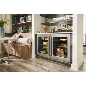 KitchenAid 24 in. 5.2 cu. ft. Built-In Undercounter Refrigerator - Stainless Steel, Stainless Steel, hires