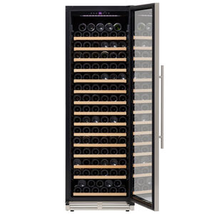 Avanti Designer Series 24 in. Built-In/Freestanding 14.5 cu. ft. Wine Cooler with 165 Bottle Capacity, Single Temperature Zone & Digital Control - Stainless Steel with Black Cabinet, , hires