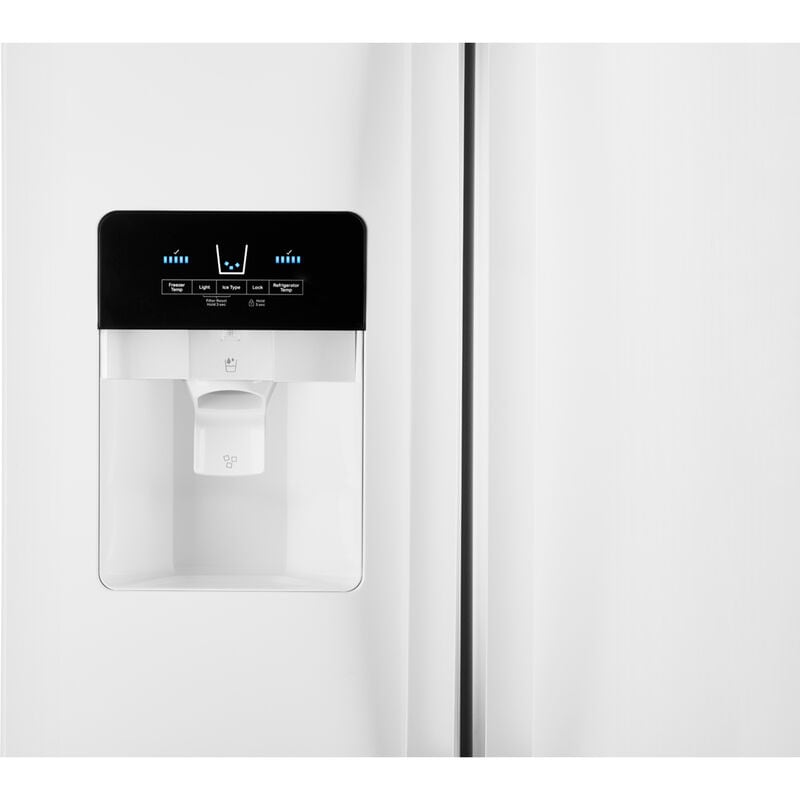 Whirlpool 36 in. 24.5 cu. ft. Side by Side Refrigerator with Ice & Water Dispenser - White, White, hires