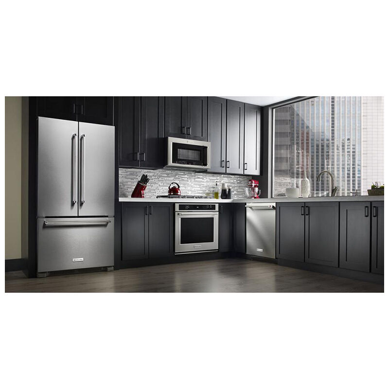 KitchenAid 36inch Built-In 20.0 cu. ft. Counter Depth French Door  Refrigerator with Internal Filtered Water Dispenser - Stainless Steel