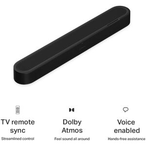Sonos Beam Ultra 7.1.2 Channel Dolby Atmos Smart Sound Bar with Bluetooth - Black, Black, hires