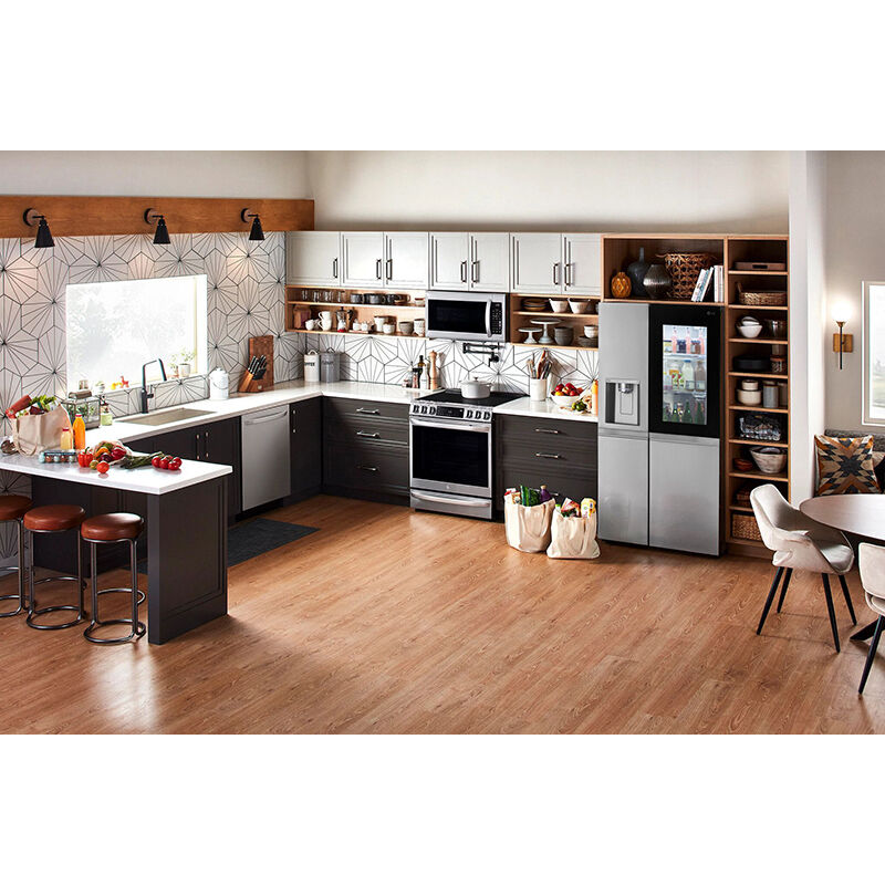 LG InstaView36 in. 27.1 cu. ft. Smart Side by Side Refrigerator with Ice & Water Dispenser - PrintProof Stainless Steel, PrintProof Stainless Steel, hires