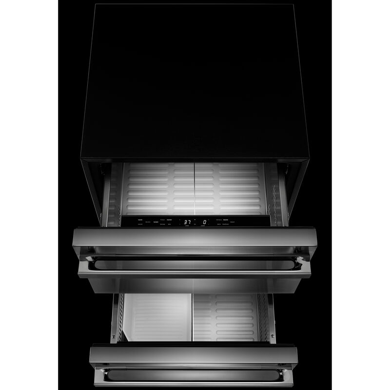 JennAir Noir 24 in. 4.7 cu. ft. Double Refrigerator & Freezer Drawer - Stainless Steel, , hires