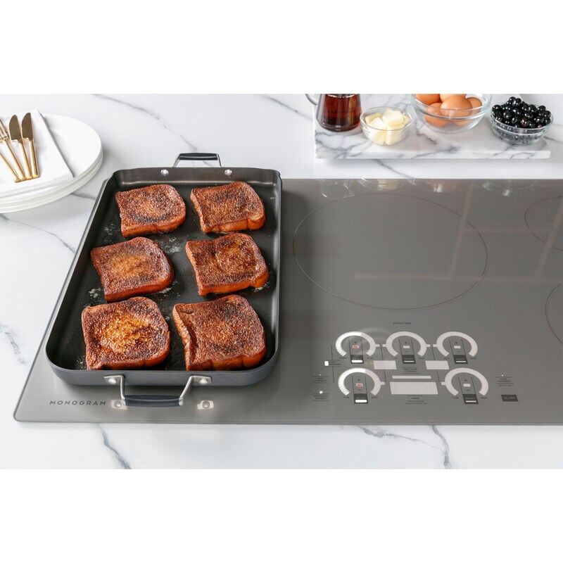 Monogram 36 in. 5-Burner Smart Induction Cooktop with Power Burner - Silver, , hires