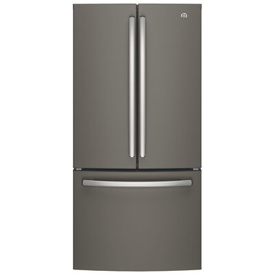 GE 33 in. 24.7 cu. ft. French Door Refrigerator with Internal Water Dispenser - Slate | GNE25JMKES