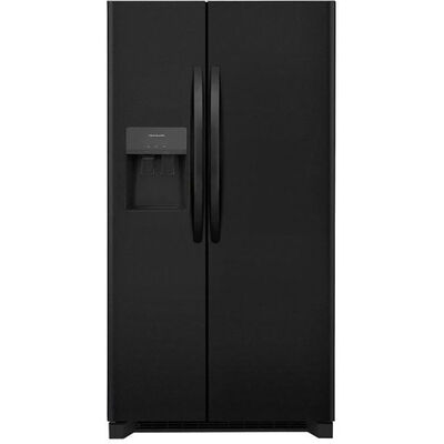 Frigidaire 36 in. 25.6 cu. ft. Side-by-Side Refrigerator with External Ice & Water Dispenser - Black | FRSS2623AB