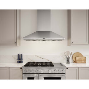 Zephyr Siena Pro Series 36 in. Chimney Style Range Hood with 5 Speed Settings, 1200 CFM & 2 LED Lights - Stainless Steel, , hires