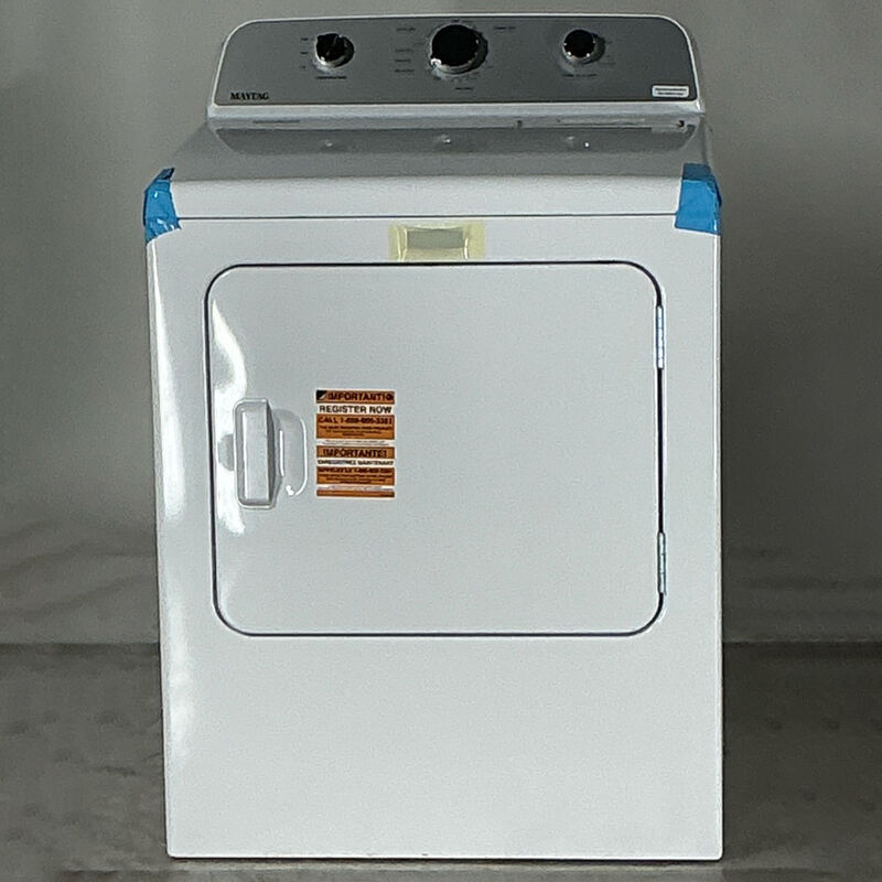 Maytag 29 in. 7.0 cu. ft. Electric Dryer with 7 Dryer Programs, 3 Dry Options & Wrinkle Care - White (Open Box Excellent Condition), , hires