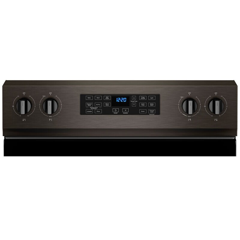 Whirlpool 30 in. 5.3 cu. ft. Air Fry Standard Convection Electric Range with Radiant Burners - Black Stainless, , hires