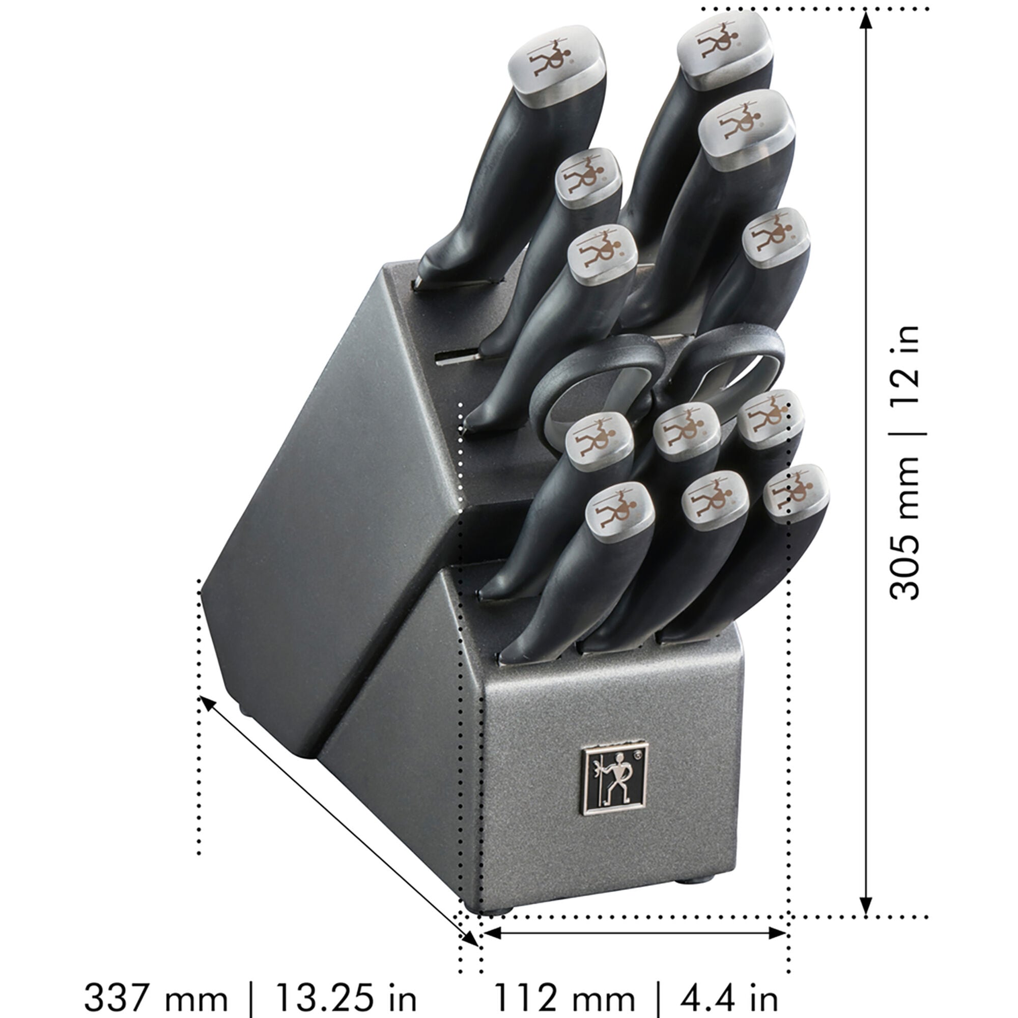 Henckels Silvercap 14 Piece Knife Block Set - Stainless Steel