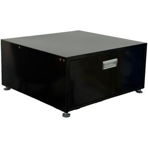 Equator Universal Laundry Pedestal for 24" Washer, Dryer & Combo with Storage Drawer - Black, , hires