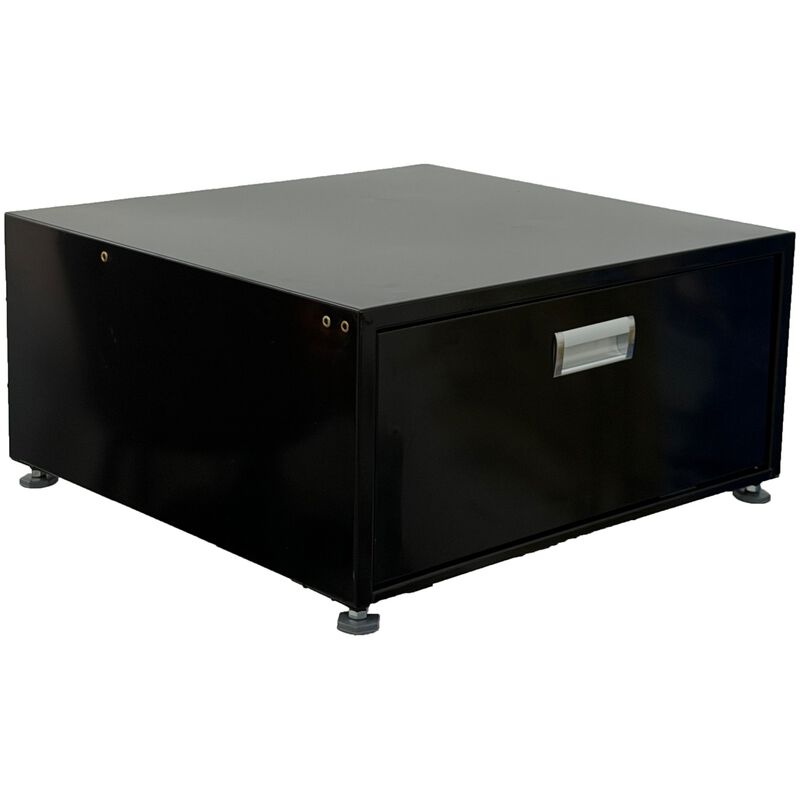 Equator Universal Laundry Pedestal for 24" Washer, Dryer & Combo with Storage Drawer - Black, , hires