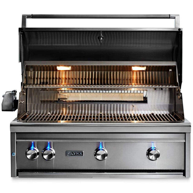 Lynx Professional 36 in. 3-Burner Built-In Natural Gas Grill with Rotisserie & Smoker Box - Stainless Steel, , hires