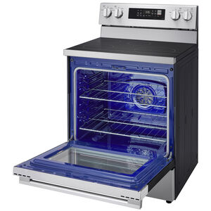 LG 30 in. 6.3 cu. ft. Smart Air-Fry True European Convection Electric Range with 4 Induction Burners - Stainless Steel, , hires