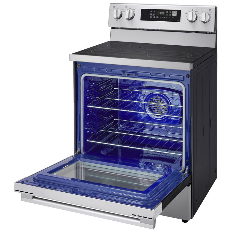 LG 30 in. 6.3 cu. ft. Smart Air-Fry True European Convection Electric Range with 4 Induction Burners - Stainless Steel, , hires