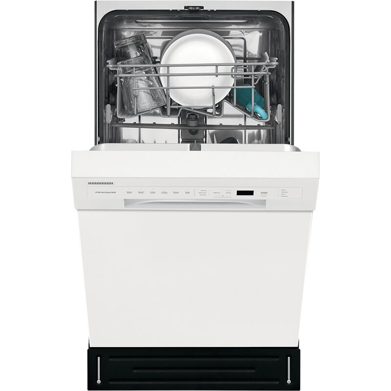 Frigidaire 18 in. Front Control Dishwasher with 52 dBa Sound Level & Pocket - White, White, hires