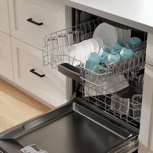 Bosch 300 Series 24 in. Top Control Smart Dishwasher with 46 dBa Sound Level, 3rd-Rack & PureDry - Custom Panel Ready, Custom Panel Required, hires