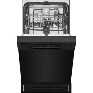 Frigidaire 18 in. Built-In Dishwasher with Front Control, 52 dBA Sound Level, 8 Place Settings, 6 Wash Cycles & Sanitize Cycle - Black, Black, hires