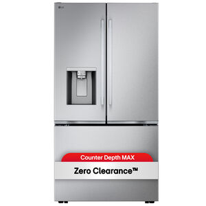 LG 36 in. 23.7 cu. ft. Smart Counter Depth French Door Refrigerator with Ice & Water Dispenser - Printproof Stainless Steel, , hires