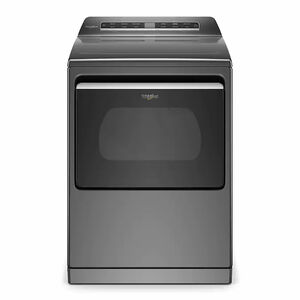 Whirlpool 27 in. 7.4 Cu. Ft. Top Loading Electric Dryer with 36 Dryer Programs, 7 Dry Options, Sanitize Cycle, Wrinkle Care & Sensor Dry - Chrome Shadow, Chrome Shadow, hires