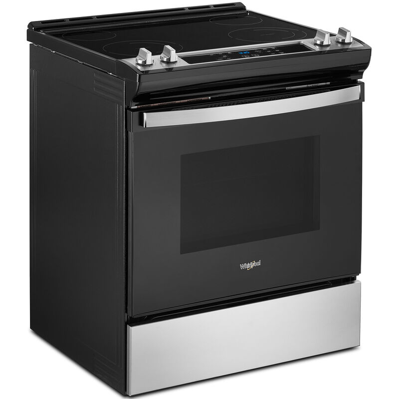 Whirlpool 30 in. 4.8 cu. ft. Slide-In Electric Range with Radiant Burners - Stainless Steel, Stainless Steel, hires