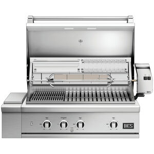 DCS Series 9 36 in. 3-Burner Built-In Liquid Propane Gas Grill with Rotisserie & Smoke Box - Stainless Steel, , hires