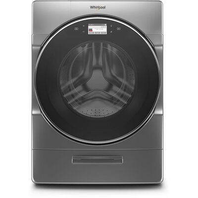 Whirlpool 27 in. 5.0 Cu. Ft. Smart Front Loading Washer with 35 Wash Programs, 12 Wash Options, Sanitize Cycle, Steam Wash & Self Clean - Chrome Shadow | WFW9620HC