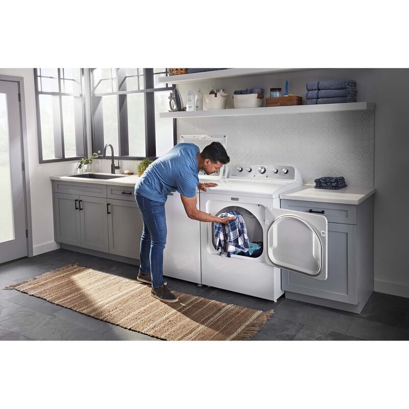 Maytag 27.75 in. 4.8 cu. ft. Top Load Washer with Extra Power Button - White, White, hires