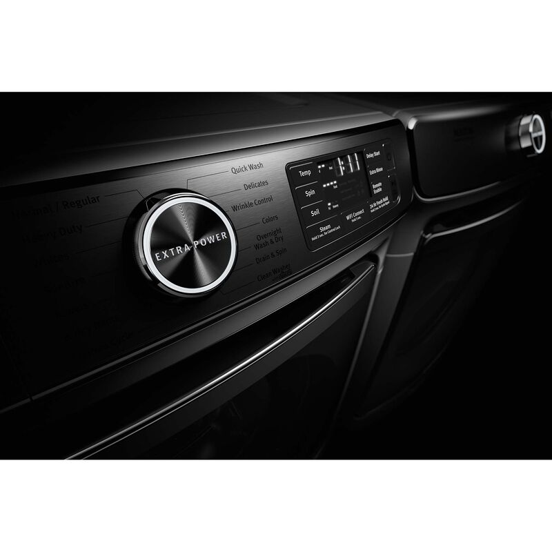 Maytag 27 in. 5.0 cu. ft. Smart Stackable Front Load Washer with Extra Power, 24-Hr Fresh Hold Option, Sanitize & Steam Wash Cycle - White, White, hires