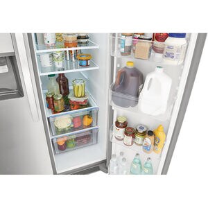 Frigidaire 36 in. 25.6 cu. ft. Side by Side Refrigerator with Ice & Water Dispenser - Stainless Steel, Stainless Steel, hires