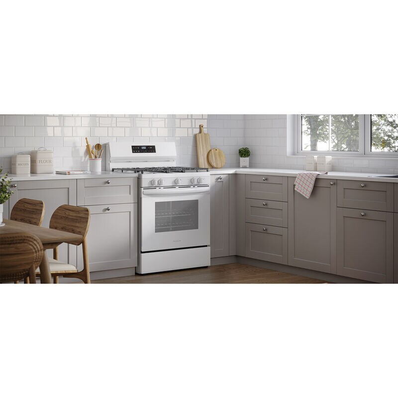 Frigidaire 30 in. 5.1 cu. ft. Gas Range with 5 Sealed Burners - White, , hires