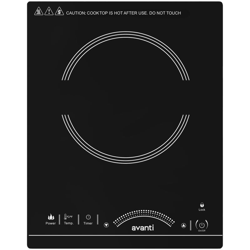 Avanti Induction Cooktop 1,800 Watt Portable Hot Plate - Black, , hires