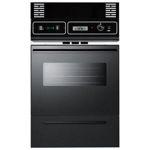Summit 24 in. 2.9 cu. ft. Gas Single Wall Oven - Black, Black, hires
