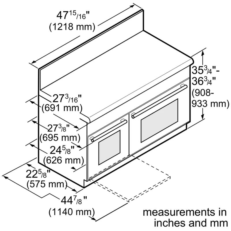 Thermador Pro Harmony 48 in. 6.8 cu. ft. Smart True European Convection Double Oven Dual Fuel Range with 6 Sealed Burners & Griddle - Stainless Steel, , hires