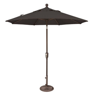 SimplyShade Catalina 7.5' Octagon Push Button Market Umbrella in Sunbrella Fabric - Black, Black, hires