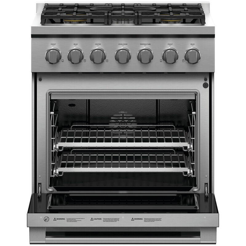 Fisher & Paykel Series 7 Professional 30 in. 4.6 cu. ft. Standard Convection Gas Range with 5 Sealed Burners - Stainless Steel, , hires