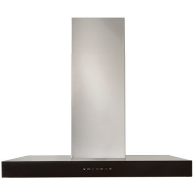 Best Ispira series 36 in. Chimney Style Range Hood with 4 Speed Settings, 650 CFM, Ducted Venting & 2 LED Lights - Stainless Steel | WCB3I36SBB