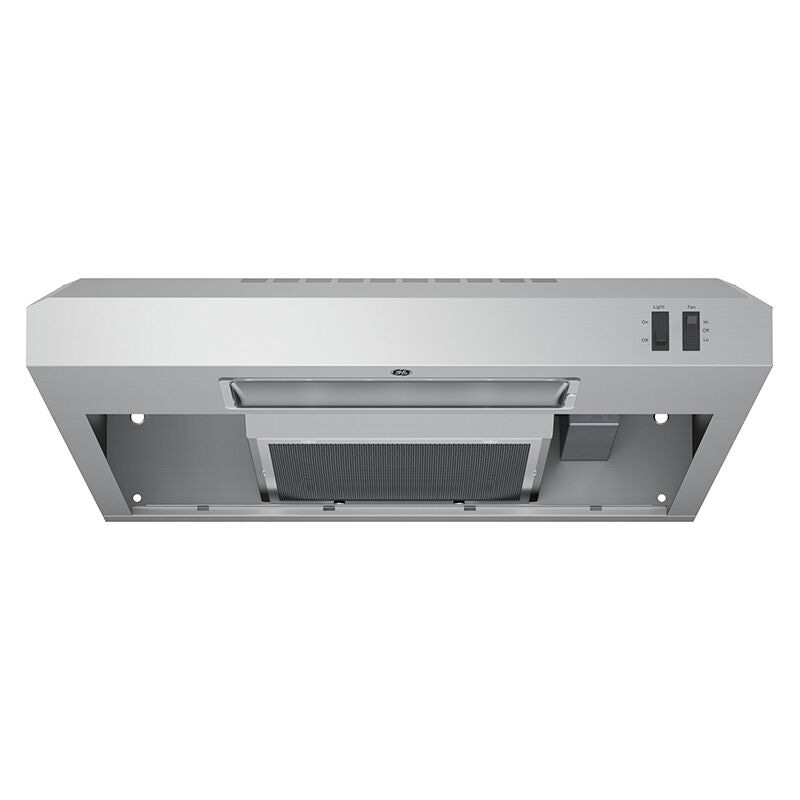 GE 24 in. Standard Style Range Hood with 2 Speed Settings, 200 CFM, Convertible Venting & Incandescent Light - Stainless Steel, , hires
