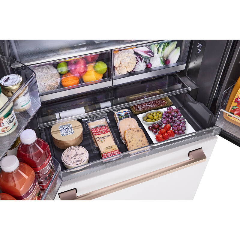 LG Studio 36 in. 26.5 cu. ft. Smart Counter Depth French Door Refrigerator with Internal Water Dispenser - Essence White, Essence White, hires