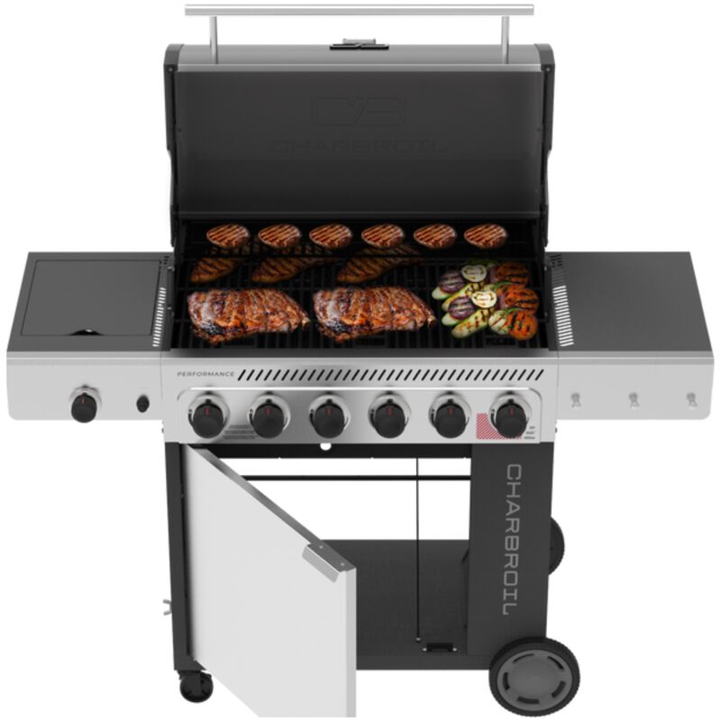 Char-Broil Performance 6-Burners Liquid Propane Gas Grill with Side Burner & Sear Burner - Grey and Stainless Steel, , hires