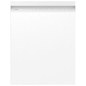 Bosch 100 Series Plus 24 in. Smart Built-In Dishwasher with Front Control, 48 dBA Sound Level, 14 Place Settings, 8 Wash Cycles & Sanitize Cycle - White, , hires