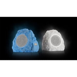 ION Glow Stone Rechargeable Wireless Outdoor LED Rock Speakers - Pair, , hires