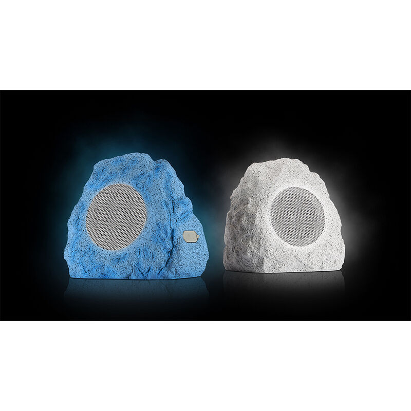 ION Glow Stone Rechargeable Wireless Outdoor LED Rock Speakers - Pair, , hires