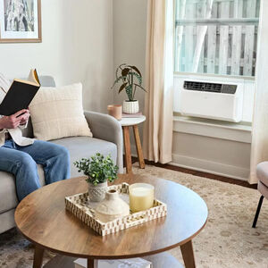LG 8,500 BTU 115V Smart Energy Star Window/Wall Air Conditioner with Inverter, 3 Fan Speeds, Sleep Mode & Remote Control - White, , hires