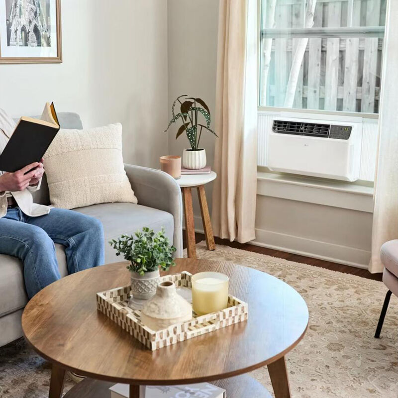 LG 8,500 BTU 115V Smart Energy Star Window/Wall Air Conditioner with Inverter, 3 Fan Speeds, Sleep Mode & Remote Control - White, , hires
