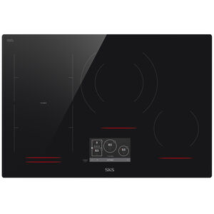 SKS 30 in. 4-Burner Smart Induction Cooktop with Simmer Burner & Power Burner - Black, , hires